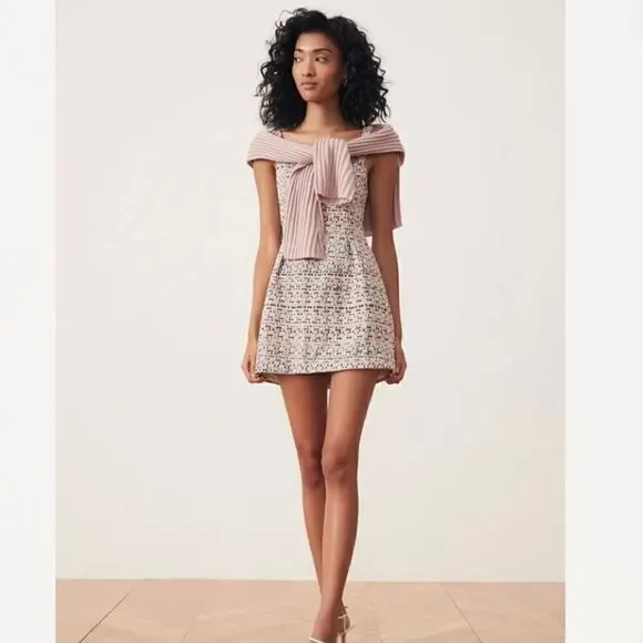 Song of Style Tweed Trina Mini Dress Size XS - Picture 4 of 12